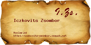 Iczkovits Zsombor névjegykártya